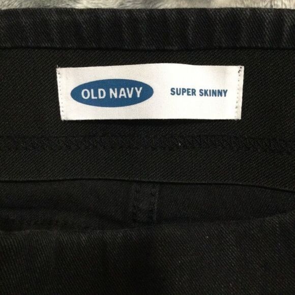 Old Navy Super Skinny Black Denim Mid Rise Jeggings Size 6 - Picture 11 of 14
